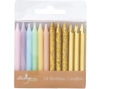 Pastel Pinwheel-Mix Stick Candles