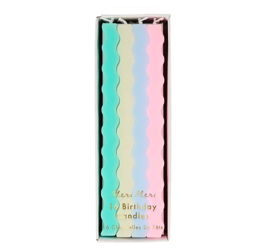 Pastel Wavy Birthday Candles