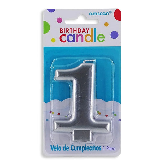 Candle Metallic Numeber