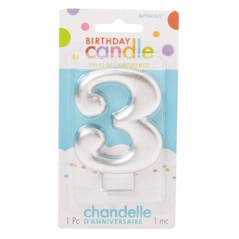 Candle Metallic Numeber
