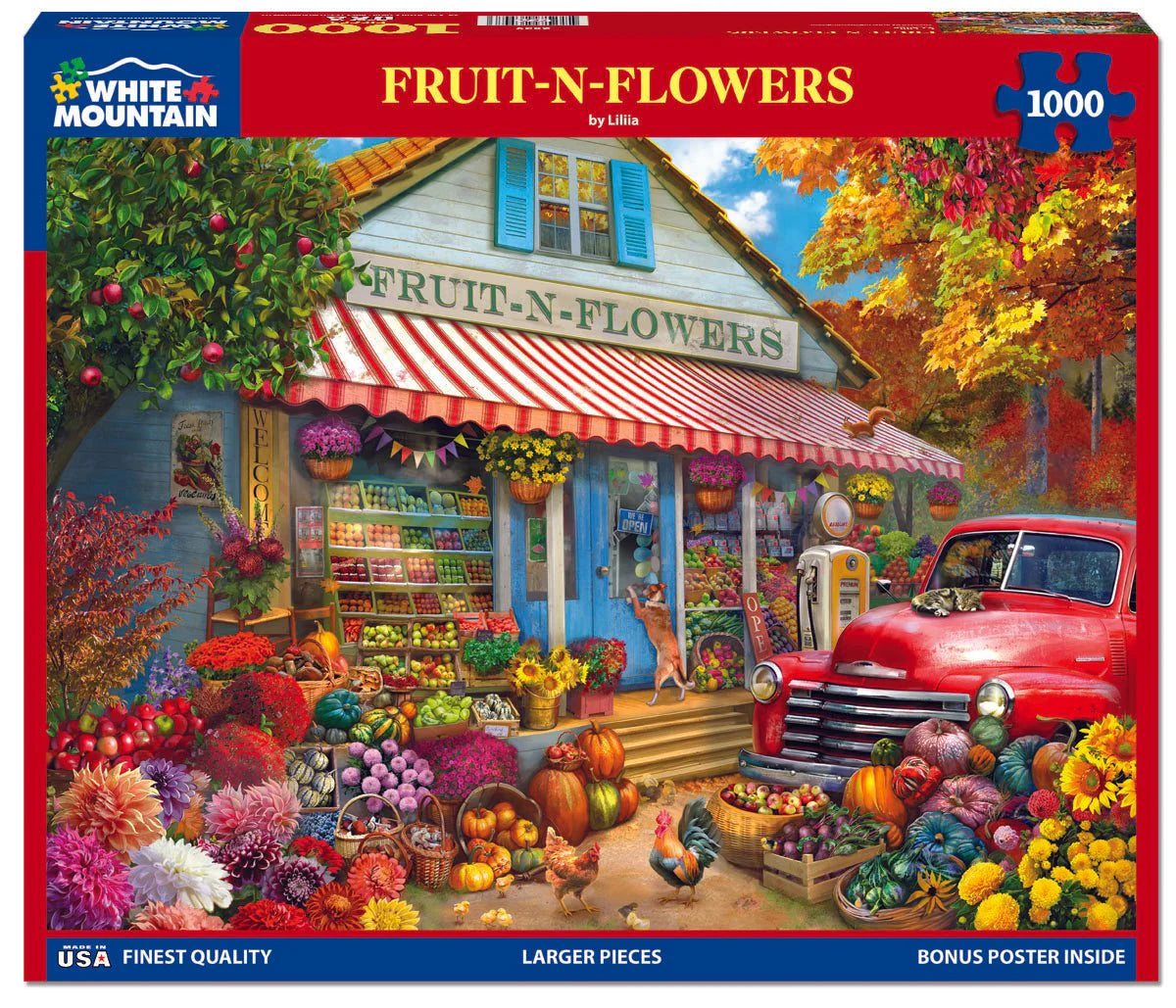 FRUIT N FLOWERS - 1000 PIECE JIGSAW PUZZLE