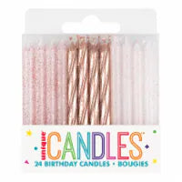 Amscan rose gold  Glitter and Metallic Candles