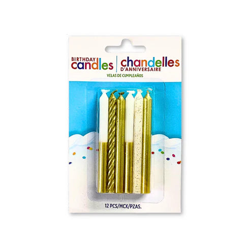Gold Metallic Mix Candles
