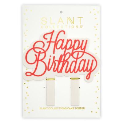 Acrylic Cake Topper - red