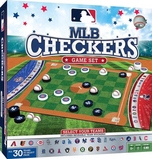MLB League Checkers Board Game