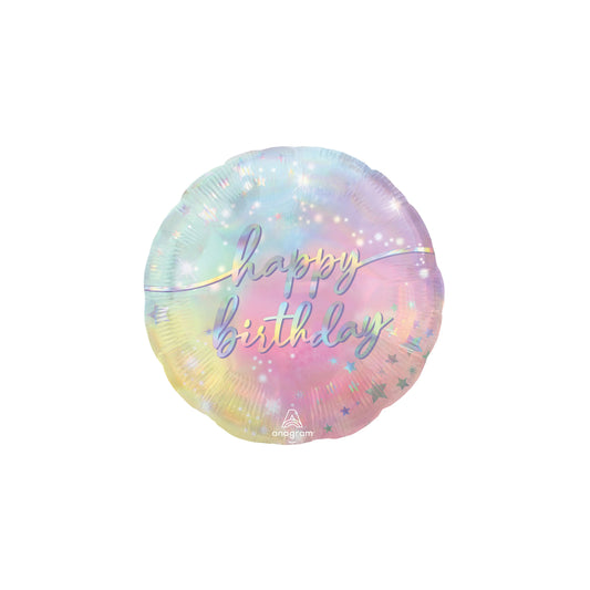 Cute pastel with star happy birthday foil balloon
