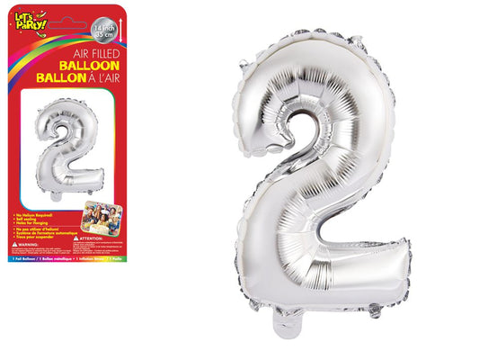 Air filled decoration number 2- silver