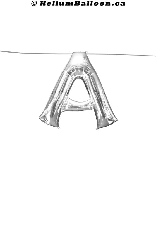 Air filled decoration letter A- silver