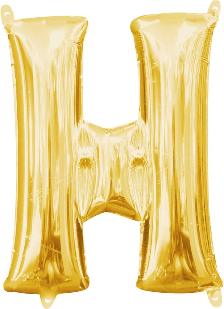 Air filled decoration letter H - gold