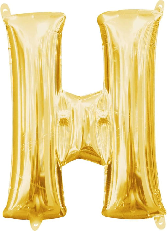 Air filled decoration letter H - gold