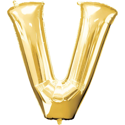 Air filled decoration letter V- gold