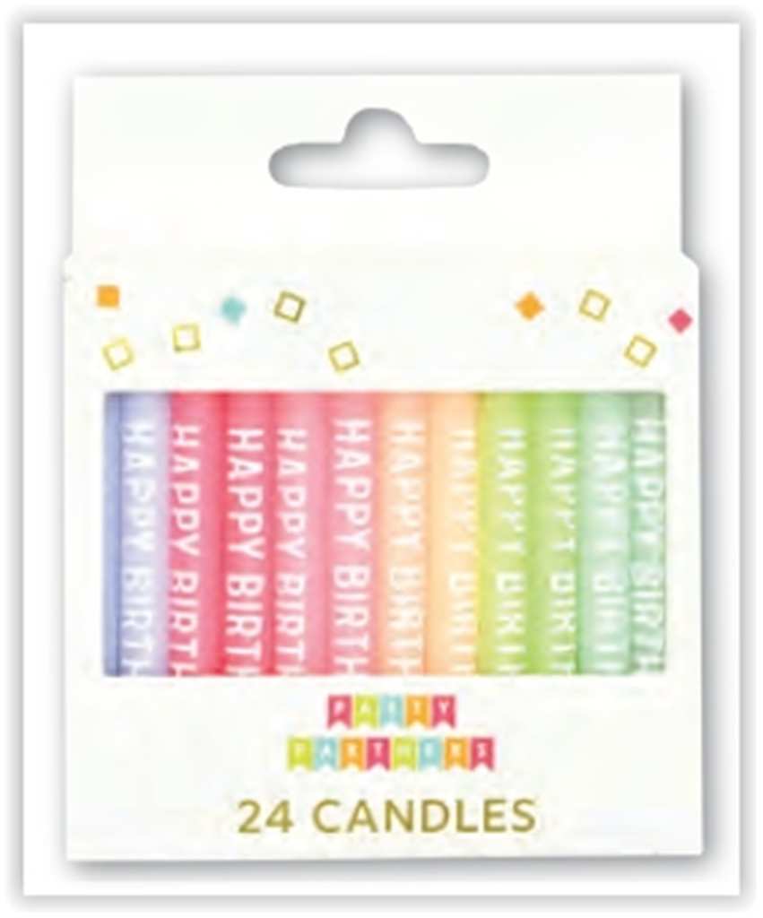 PARTY PARTNERS 24 CANDLE SET
RAINBOW GLITTER
