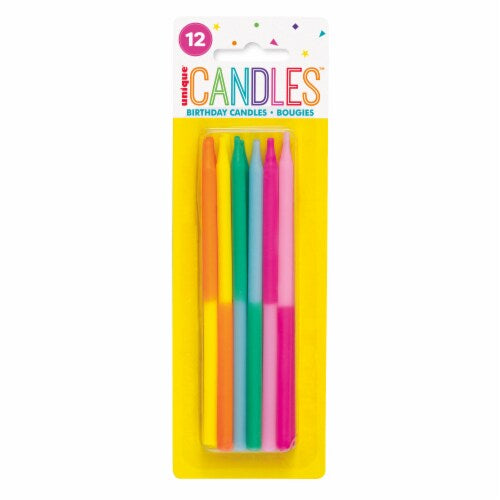 12 ASSORTED BIRTHDAY CANDLES