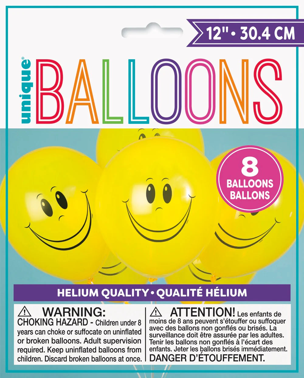 Smiley face balloon 8 pcs