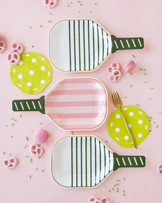 Pickleball paddle plate