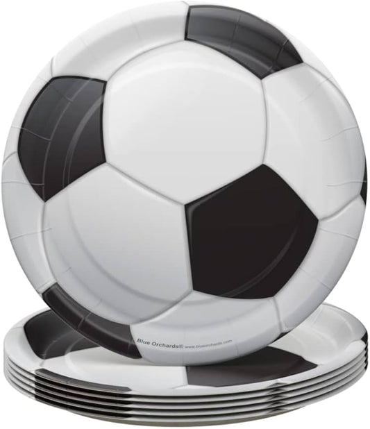 Soccer paper plates