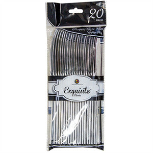 Exquisite Silver Knives, 20 Ct