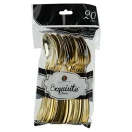 Gold plasticware tea spoon