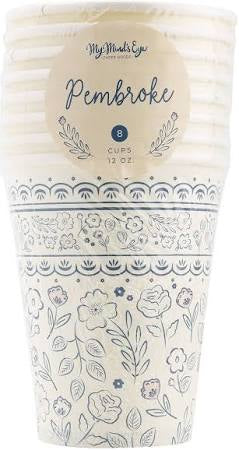 TEA CUP PAPER PARTY CUPS - 12 OZ