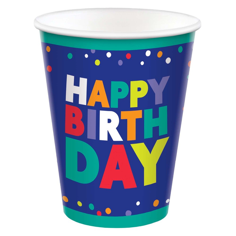 Happy Birthday 9 Ounces Paper cups