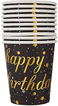 Happy birthday paper cups