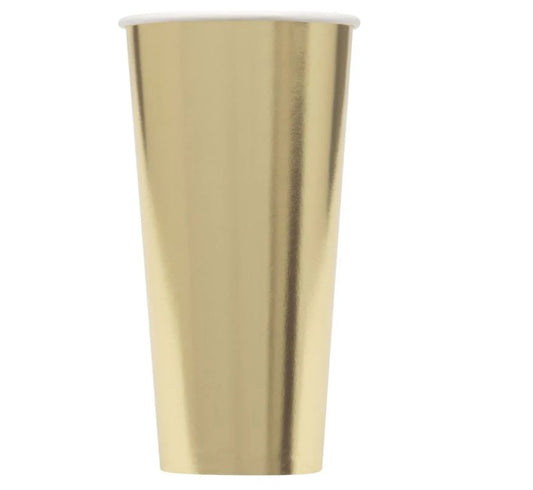 GOLD FOIL SOLID 20OZ PAPER CUPS 6CT