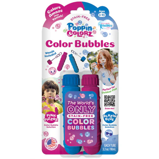 WOWmazing PoppinColorz™ Stain-Free Color Bubble Tube 2-Pack, Pink & Blue