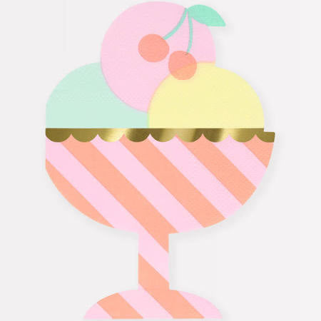 Ice Cream Sundae Napkins 16pk.
