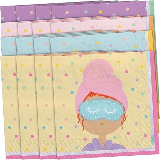 Spa Party Beverage Paper Napkins 16 Count