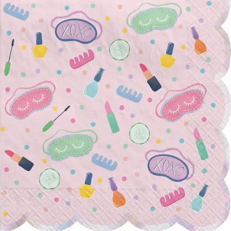 Spa Party Square Paper Disposable Lunch Napkins