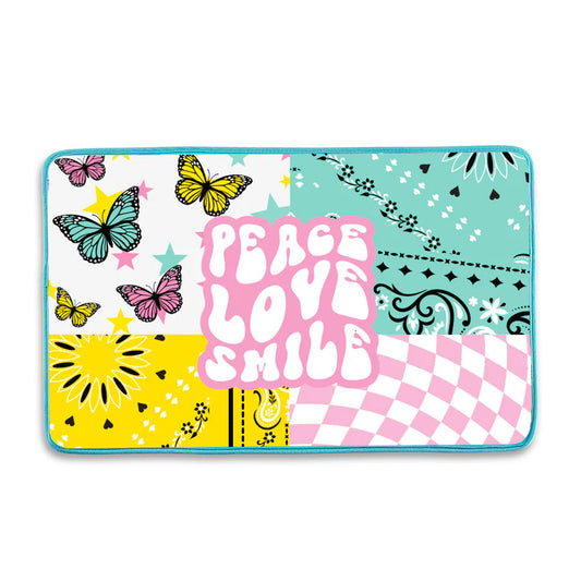 Top teens peace love smile camp mat