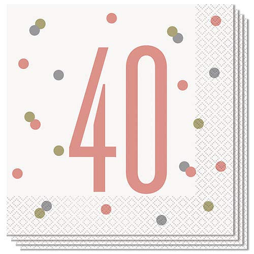Unique Glitz 40Th Birthday Party Napkins