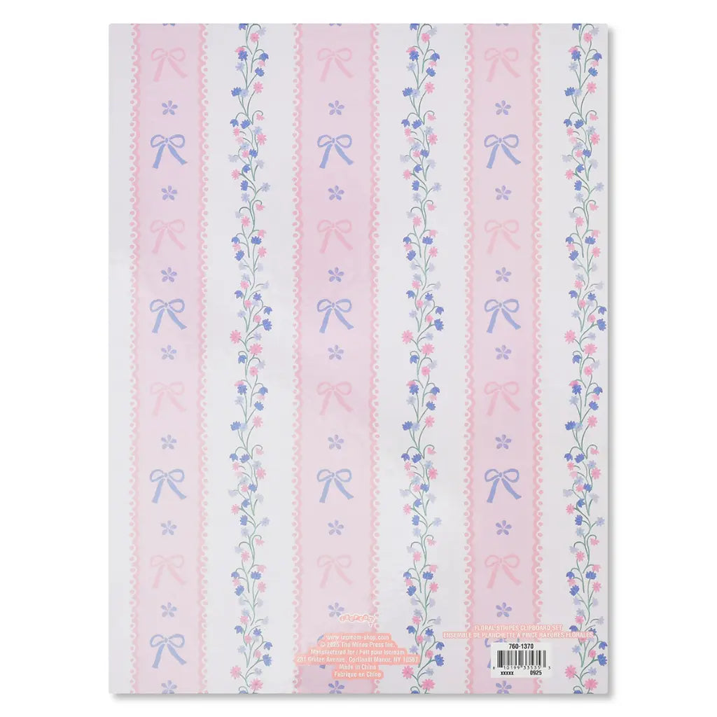 FLORAL STRIPES FOLD OVER CARDS