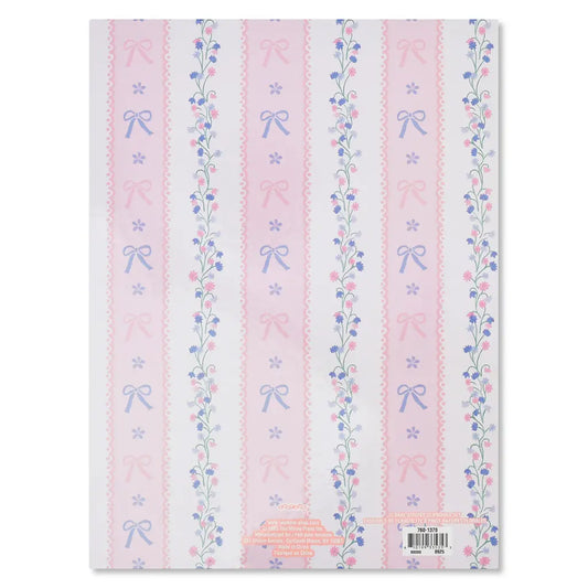 FLORAL STRIPES FOLD OVER CARDS