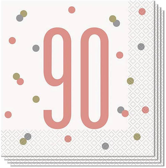 Unique Glitz 90Th Birthday Party Napkins