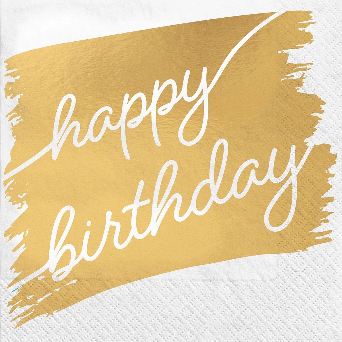 Golden Age Birthday, Happy Birthday Lunch Napkins