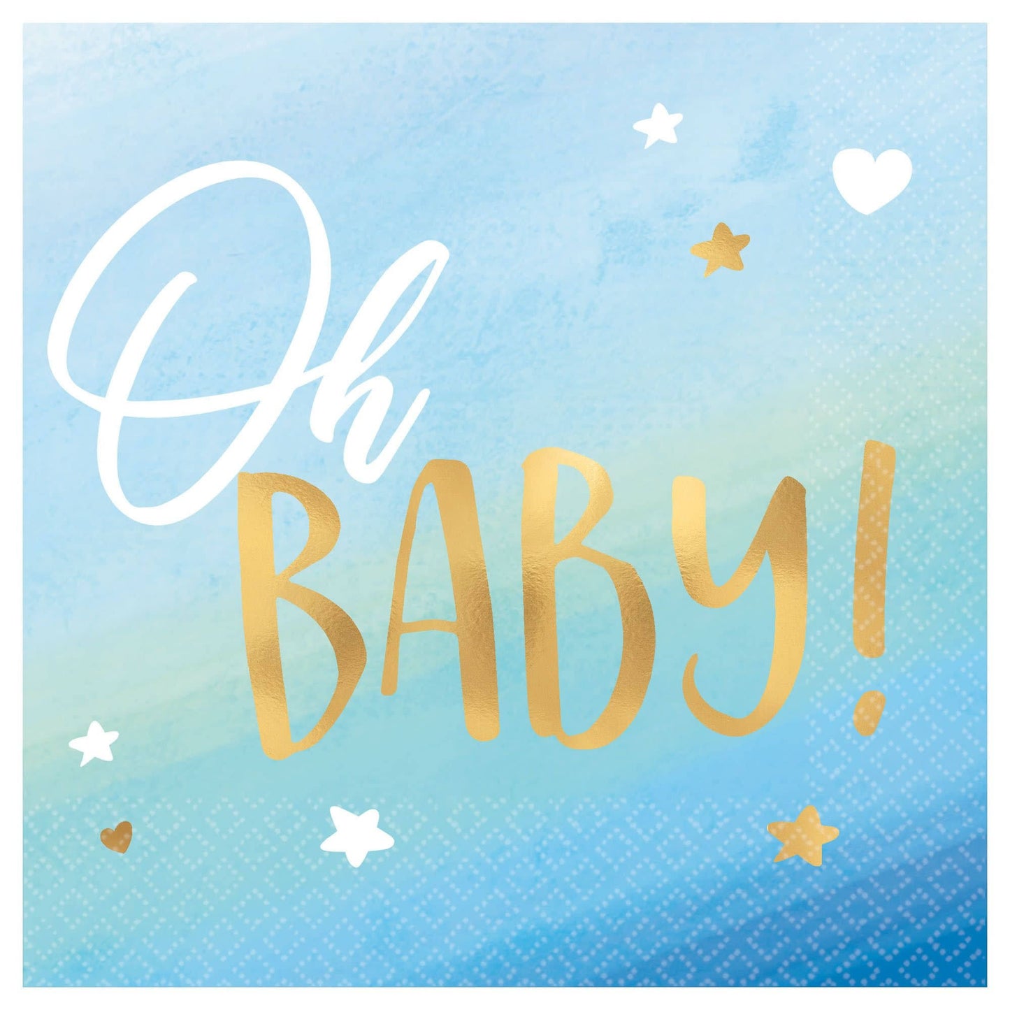 Oh Baby Hot Stamped Beverage Napkins