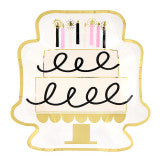 Shaped Paper Plates - Cake