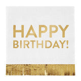 Foil Fringe Napkins - Happy Birthday