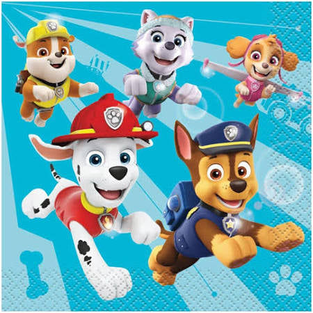 Paw patrol beverage napkin