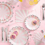 Lunch Napkins - White Pinwheel