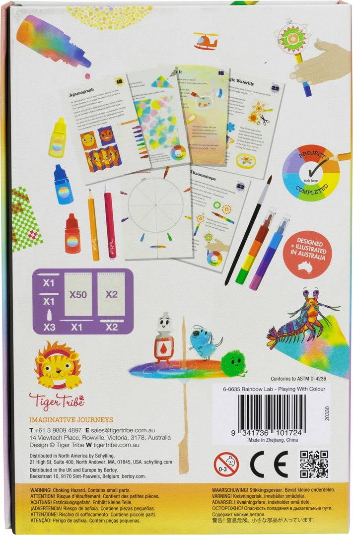 TIGER TRIBE RAINBOW LAB PLAYING WITH COLOR