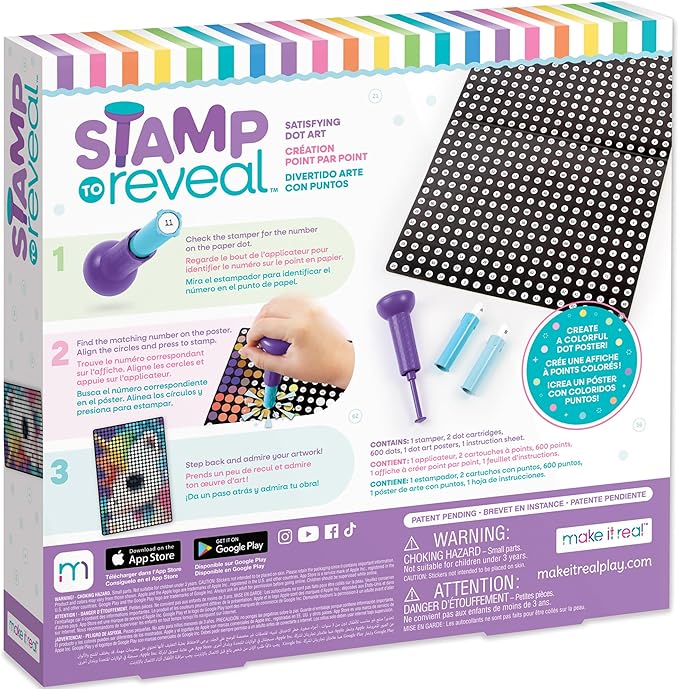Make It Real Stamp to Reveal | Unicorn | Dot Art