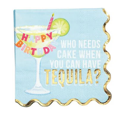TEQUILA BIRRTHDAY COCKTAIL NAPKIN
