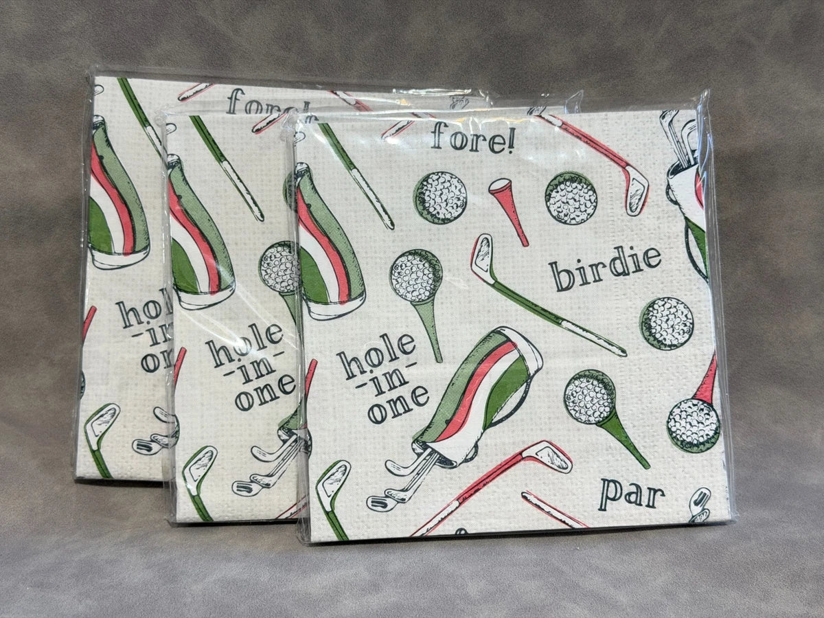 Hole in one cocktail napkin