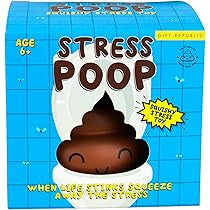 Gift Republic Stress Poop Squeeze Toy – Funny Poo Emoji Squishy for Kids & Adults | Soft Foam Fidget Toy for Stress Relief | Gag Gift & Stocking Filler 6 Years +