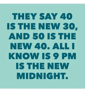 9 Pm Is New Midnight - Quip Cocktail Napkin