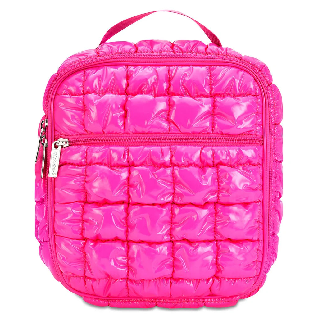 Shinny puffer lunch tote