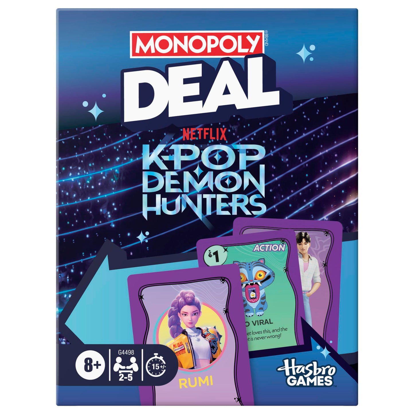 Monopoly Deal: Kpop Demon Hunters Card Game | Family Games for Kids, Tweens, Teens, and Adults | 2-5 Players | 15 mins. | Ages 8+