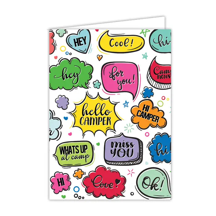 Camper Thought Bubbles Camp Card